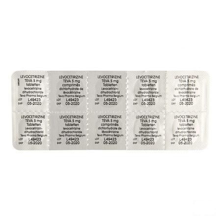 Levocetirizine Teva 5 mg Filmomhulde Tabletten 40 X 5 mg 