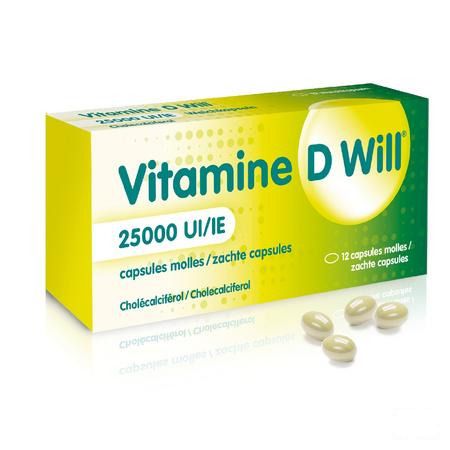 Vitamine D Will 25000Ui Caps Molle 12  -  Will Pharma