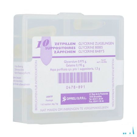 Glycerine Suppo Sopreli Zuigelingen 10  -  Infinity Pharma