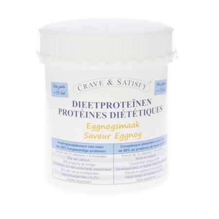 Crave & Satisfy Dieetproteinen Eggnog Pot 200 gr