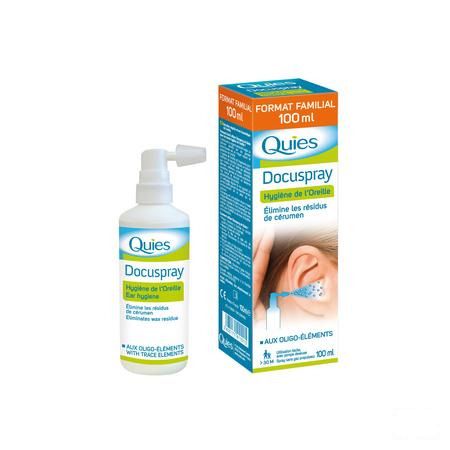 Quies Docuspray Oorhygiene zonder drijfgas Spray 100 ml  -  Quies