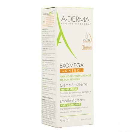 Aderma Exomega Control Creme Emollient Tube 50 ml  -  Aderma