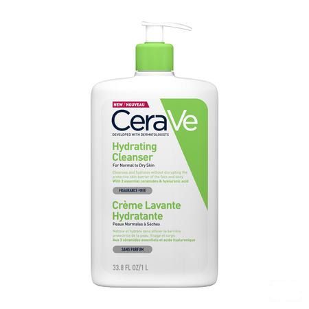 Cerave Creme Lavante Hydratante Pompe Flacon 1l  -  Cerave