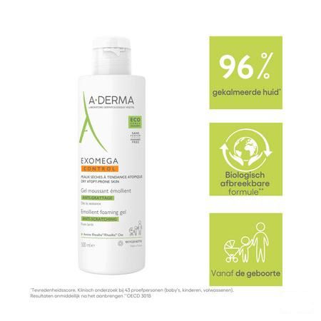 Aderma Exomega Control Gel Emolierend Flacon 500 ml  -  Aderma