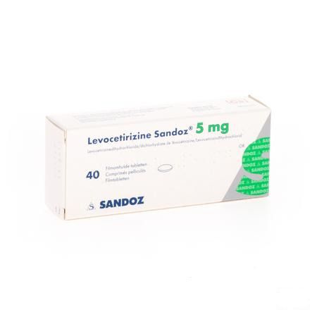 Levocetirizine Sandoz 5 mg Tabletten Enrob. 40 X 5 mg 