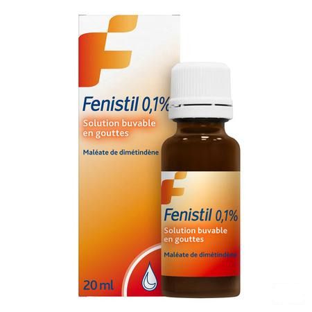 Fenistil 0,1% Solution Buvable 1 mg/ml Gouttes 20 ml