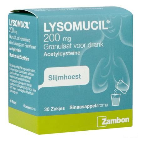 Lysomucil 200 Gran Zakjes 30 X 200 mg