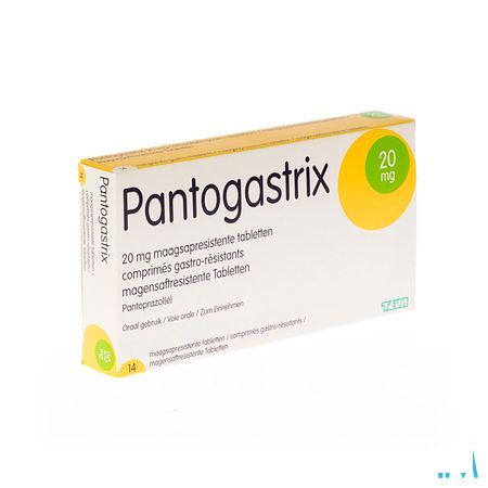 Pantogastrix Teva 20 mg Maagsapresist Tabletten 14x20 mg 