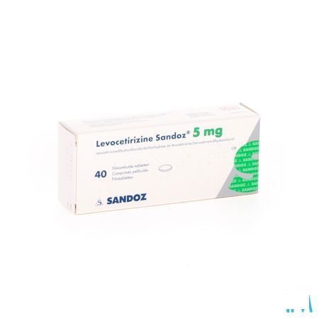 Levocetirizine Sandoz 5 mg Tabletten Enrob. 40 X 5 mg 