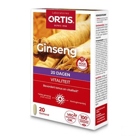 Ortis Vitalite Ginseng 20 Comp 20  -  Ortis