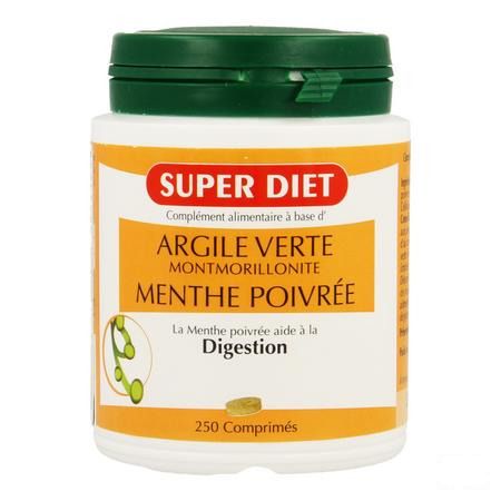 Super Diet Groene Klei Tabletten 250  -  Superdiet Laboratoires