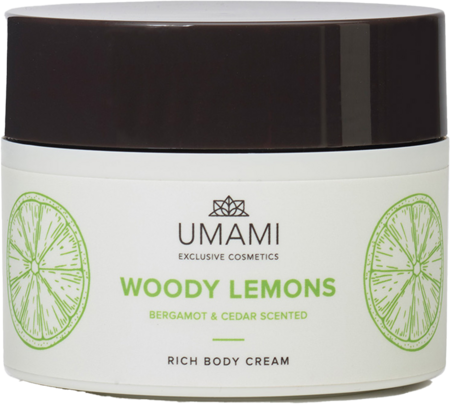 Umami Woody Lemons Bergamot&Ceder Body Cream 250 ml
