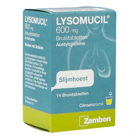 Lysomucil 600 Bruistabletten 14 X 600 mg