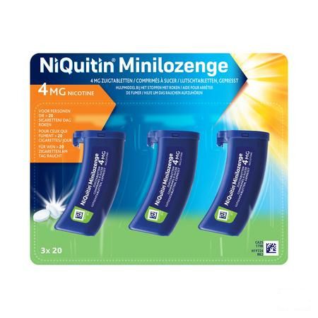 Niquitin 4,0 mg Minilozenge Zuigtabl 60  -  Perrigo