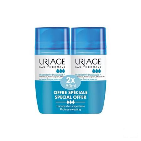 Uriage Deodorant Puissance 3 Roll On 2x50 ml