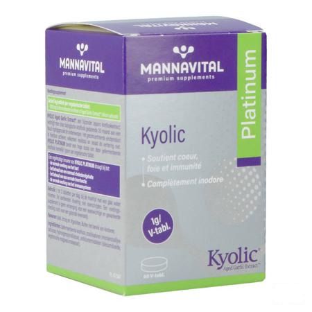 Mannavital Kyolic Platinum (gefermenteerde Knoflook) 60 caps