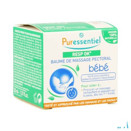 Puressentiel Ademhaling Massagebalsem Baby 30 ml  -  Puressentiel