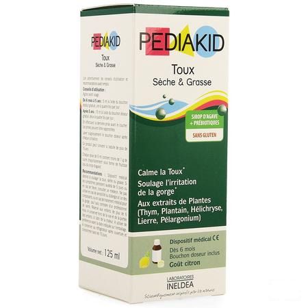 Pediakid Toux Seche Grasse Sol Buv 125 ml