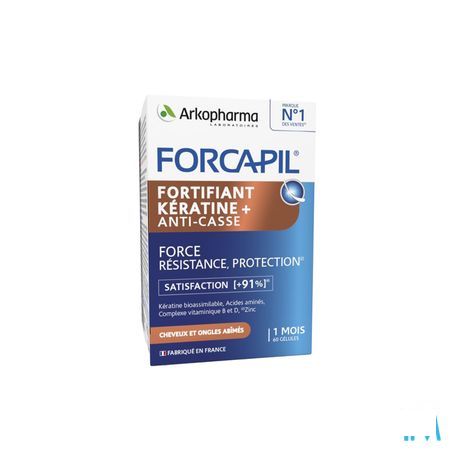 Forcapil Keratine+ Caps 60  -  Arkopharma