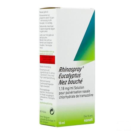 Rhinospray Eucalyptol Verstopte Neus 1,18mg/ml Neusspray 10 ml