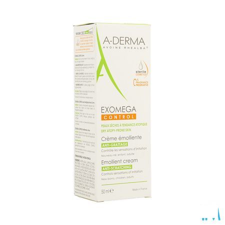 Aderma Exomega Control Creme Emollient Tube 50 ml  -  Aderma