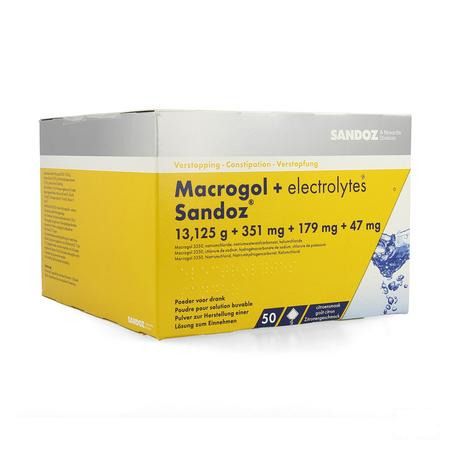 Macrogol + Electr Sandoz Poeder Ciroensmaak 50x13,7g 