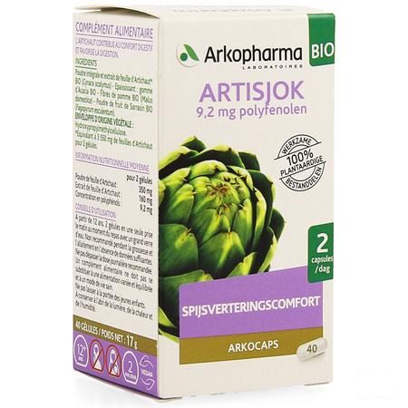 Arkogelules Artichaut Bio Capsule 40  -  Arkopharma