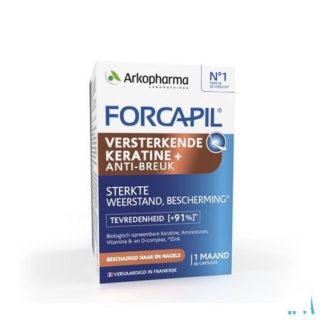 Forcapil Keratine+ Caps 60  -  Arkopharma