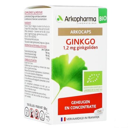 Arkogelules Ginkgo Bio Capsule 150  -  Arkopharma